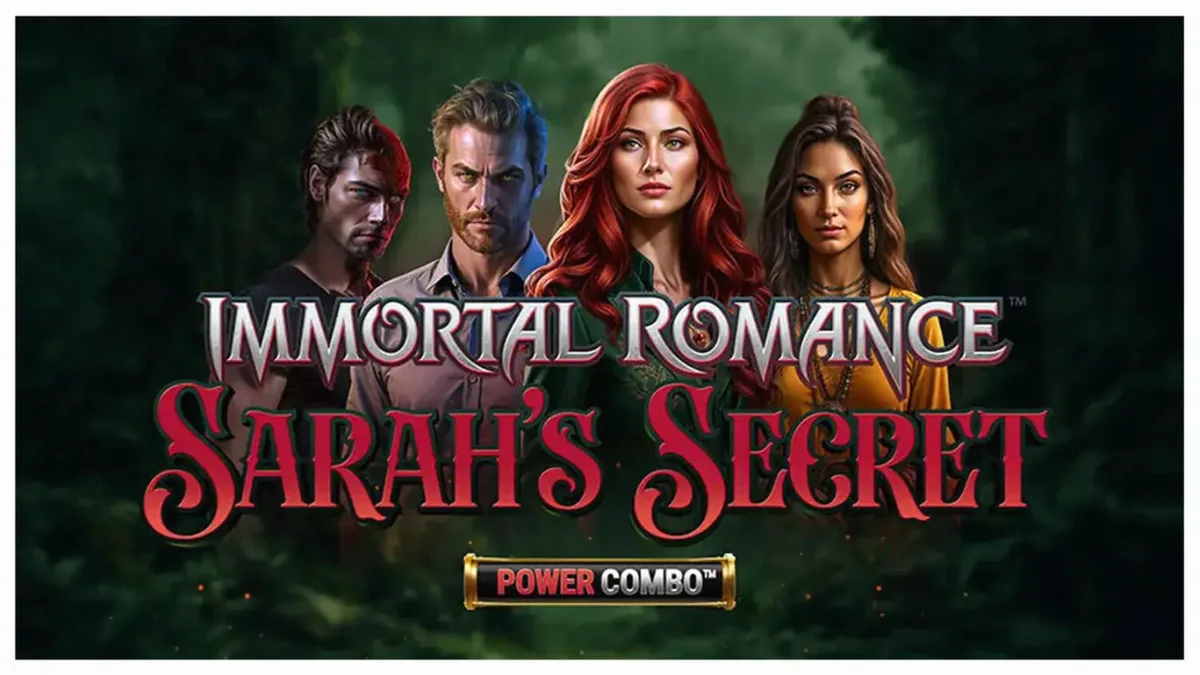 Tampilan visual slot Immortal Romance Sarah’s Secret dengan tema gothic dan misteri vampir.